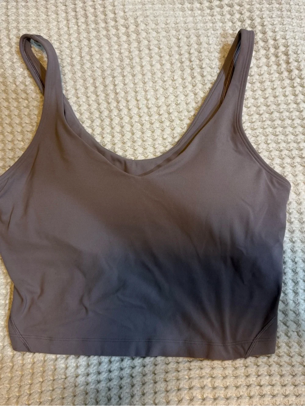 Lululemon Sleeveless Scoop Neck Cropped Tank Top - Nude Purple